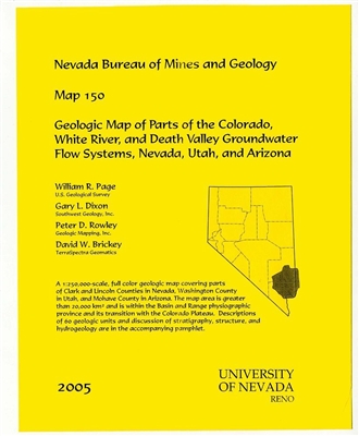 Geologic map of parts of the Colorado, White River, and Death Valley groundwater flow systems, Nevada, Utah, and Arizona MAP AND TEXT