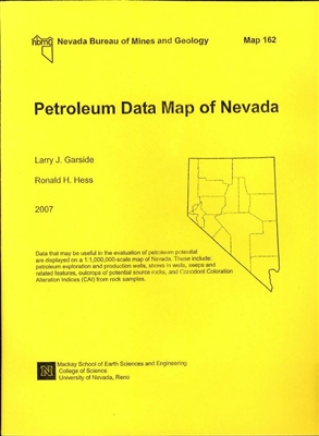 Petroleum data map of Nevada