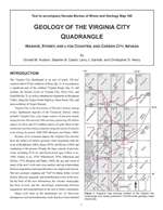 Geologic map of the Virginia City quadrangle, Washoe, Storey, and Lyon counties, and Carson City, Nevada TEXT ONLY