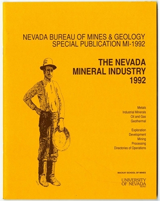 The Nevada mineral industry 1992 TAPE-BOUND BOOKLET