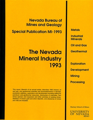 The Nevada mineral industry 1993 ONLINE ONLY