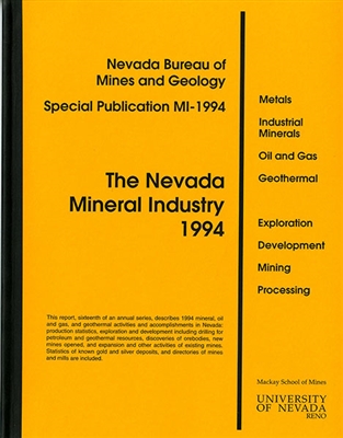 The Nevada mineral industry 1994 ONLINE ONLY