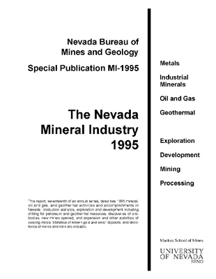 The Nevada mineral industry 1995 OUT OF PRINT--PHOTOCOPY