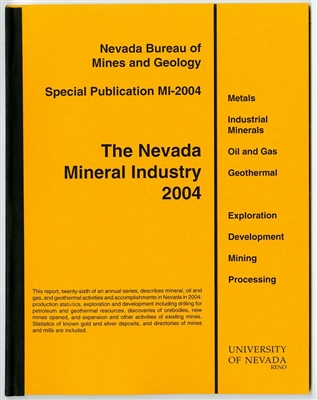 The Nevada mineral industry 2004 TAPE-BOUND BOOKLET