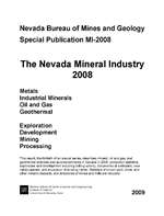 The Nevada mineral industry 2008 ONLINE ONLY