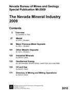 The Nevada mineral industry 2009 ONLINE ONLY