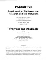 PACROFI VII, Pan-American Conference on Research on Fluid Inclusions COMB-BOUND REPORT