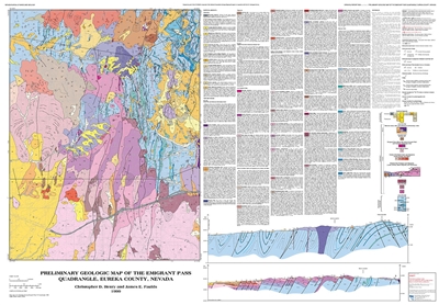 Preliminary geologic map of the Emigrant Pass quadrangle, Eureka County, Nevada
