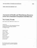 Assessment of metallic and mined energy resources in the Yucca Mountain conceptual controlled area, Nye County, Nevada COMB-BOUND REPORT