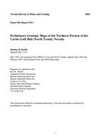 Preliminary geologic maps of the northern portion of the Carlin Gold Belt (North Trend), Nevada PRINTOUT