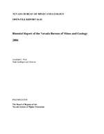 Biennial report of the Nevada Bureau of Mines and Geology 2004?ï¿½ï¿½2005