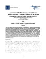 Assessment of the potential for carbon dioxide sequestration with enhanced oil recovery in Nevada