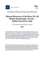 Mineral resources of the Reno 30 x 60 minute quadrangle, Nevada - Online interactive map WEB ONLY