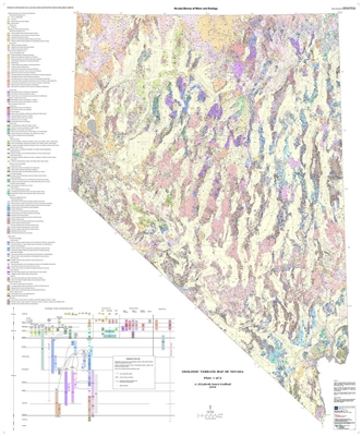 Geologic terrane map of Nevada PLATES 1 AND 2