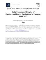 Data tables and graphs of geothermal power production in Nevada, 1985-2011 ONLINE ONLY