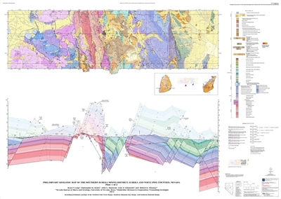Preliminary geologic map of the southern Eureka mining district, Eureka and White Pine counties, Nevada SUPERSEDED BY MAP 183
