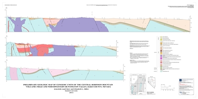 Preliminary geologic map of Cenozoic units of the central Robinson Mountain volcanic field and northwestern Huntington Valley, Elko County, Nevada PLATE 2 ONLY - CROSS SECTIONS