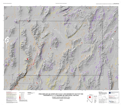 Preliminary Quaternary fault and seismicity map of the Winnemucca 1 x 2 degree quadrangle, Nevada