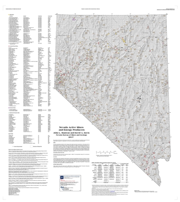 Nevada active mines and energy producers SUPERSEDED BY OPEN-FILE REPORT 2019-01