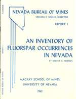 An inventory of fluorspar occurrences in Nevada OUT OF PRINT