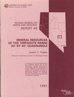 Mineral resources of the Timpahute Range 30 feet by 60 feet quadrangle BOOK, INCLUDES FOLDED MAP IN POCKET