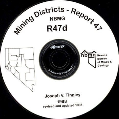 Mining districts of Nevada (second edition) CD-ROM