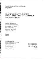 Geophysical setting of the Pahute Mesa - Oasis Valley region, southern Nevada COIL-BOUND REPORT