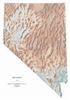 Nevada (Raven State Map series, shaded relief) LAMINATED