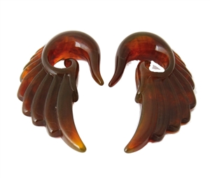 Falu Red Angel Wing Design Taper Ear Plug Gauges