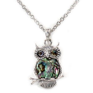 Paua(Abalone)Shell Necklace - OWL inspired Design