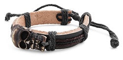 Genuine Leather Bracelet - SKULL