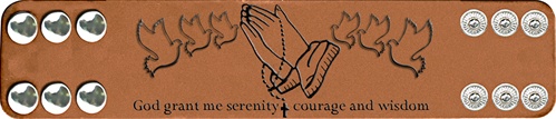 Genuine Soft Leather Bracelet (Serenity Prayer)