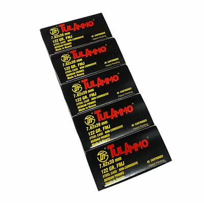 TulAmmo 7.62x39 122gr FMJ 1000 RD