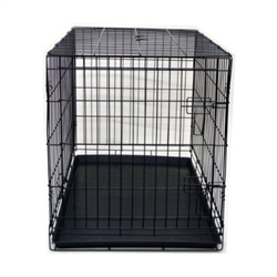 Black 42" Metal Folding Crate