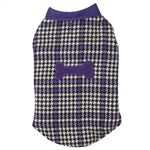 X-Small Reversible Houndstooth and Puffy Purple Vest
