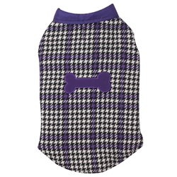 X-Small Reversible Houndstooth and Puffy Purple Vest