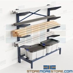 Horizontal Pipe Storage Rack Cantilever Arms Bar Stock Tubing PVC PEX NSF Nexel