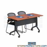 Nesting Folding Flip Top Tables Mobile Rolling Training Room Desks Nexel 72"