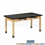 Epoxy Lab Bench Book Storage Worktables Epoxy Top Worksurface Classroom