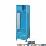 Perforated Steel Rack with Storage Box | Sports Display with Locker