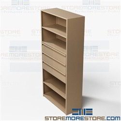 Drawer Shelving Units for Office Storage Metal Book Shelves File Boxes Binders