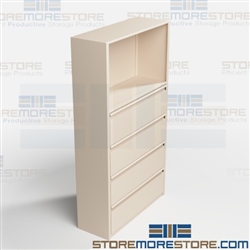 Filing Drawers with Binder Shelves Above Box Storage Office Supplies Multiuse