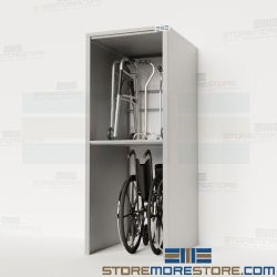 Folded Wheelchair Storage Shelves Racks Walkers Rollators Medical Equipment