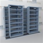 Mobile shelving sliding compact file shelves high density storage rolling cabinets