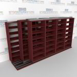 Triple Deep (Four Post) Sliding Mobile File Shelving, 5/4/4 Legal-Size (15' 4" W x 4' 1-1/2" D x 6' 10-3/4" H with 7 levels), #SMS-25-T654LG4P7