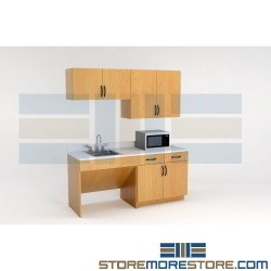 Break Room Casegood Cabinets Commercial Modular Millwork Employee Lounge