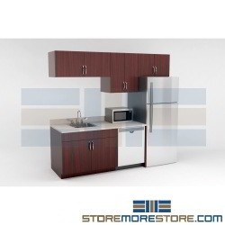 Pre-built Upper & Base Kitchen Cabinets for Breakrooms Manufactured Millwork