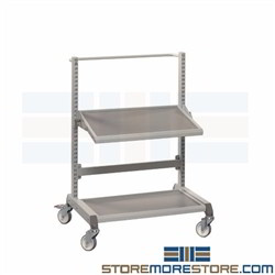 Steel Trolley Cart Shelving Adjustable Workbench Shelf C72141002 Free Shipping