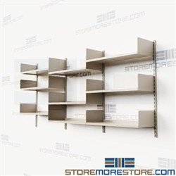 Adjustable Track Shelving Storage Bookshelves Wall Hung Standards Metal Shelves