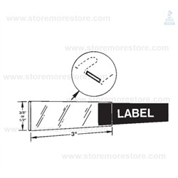 Color and white Label Insert package 3" wide x 3/8" high for Mayline KwikFlow shelf trays